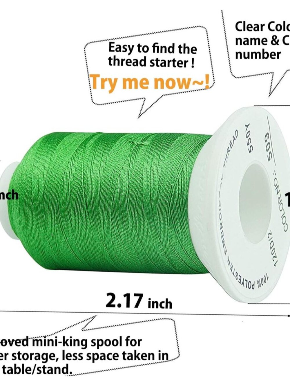 40 Colors Polyester Embroidery Machine Thread Kit - Picture 3 of 6